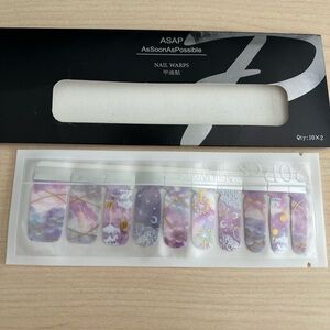 Purple and Gold Nail Wraps